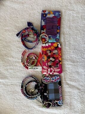Vera Bradley Zip ID case and lanyard (3 sets)